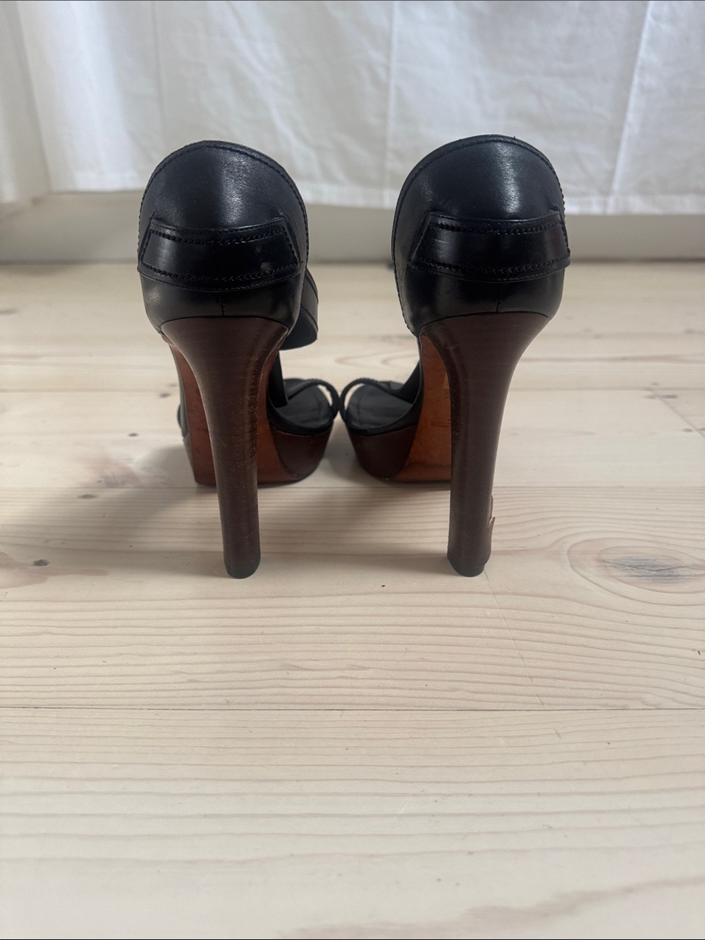 YSL black leather heels Sz. 39 - Picture 3 of 5